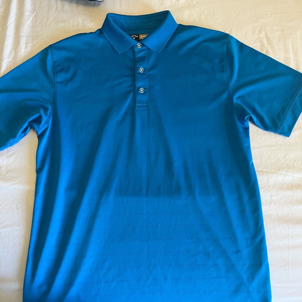 Blue Callaway collar shirt OPTI-DRI
